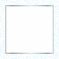 Frame on an abstract light blue background. An elegant pattern for cards, wedding invitations.