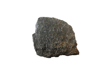 Raw perlite rock isolated on white background. an amorphous volcanic glass.