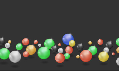 Abstract background  vector illustration of glossy balls. Modern trendy banner design