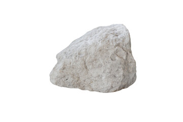 Gypsum or Selenite rock stone isolated on white background.