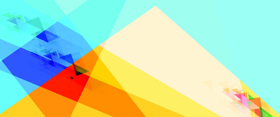 Colorful abstract geometric triangle shapes background design. Banner template
