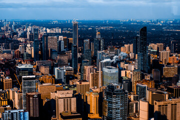 Toronto, Ontario, Canada - Aerial view of of Downtown in Toronto, Ontario, Canada
 