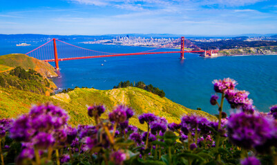 Golden Gate bridge, San Francisco, California, USA, panorama view,
San Francisco, CA, USA