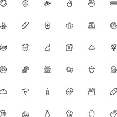 icon vector icon set such as: vintage, alcoholic, caffeine, acorn, clove, cow, york, growth, sub, harvest, mushroom, simplicity, warm, company, soda, beer glass, cooked, poultry, strawberry, flu