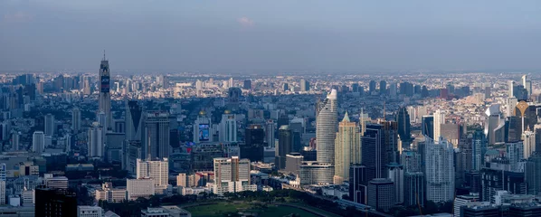 Fotobehang Bangkok, Thailand, December 2018: Aerial view of Bangkok city in Thailand © CK