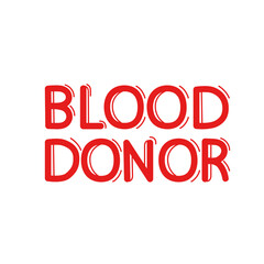 blood donor lettering