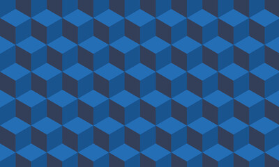 Blue cubic Pattern, abstract background. Vector illustration