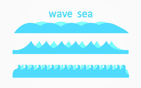 Beautiful blue ocean wave vector pattern