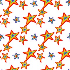 Obraz premium rainbow pattern. Bright summer pattern seamless. Summer trending design. Summer 2021. gay pride colors. lgbt