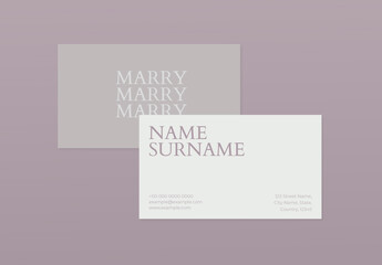 Business Card Layout in White and Gray Tone