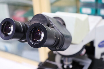Fototapeta na wymiar close-up capture of microscope Eyepiece