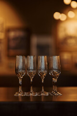 glass of wine on the table