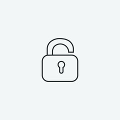 lock vector icon illustration sign