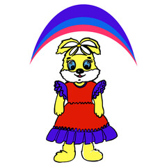 bunny, bunny, bunny, bunny,bunny, in a dress, skirt, T-shirt, sundress,sandals, socks. printing on any type of textiles,business cards, porcelain, paper dishes, flyers, logos, tags, instagram, sticker