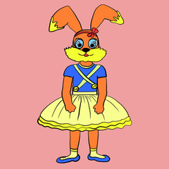 bunny, bunny, bunny, bunny,bunny, in a dress, skirt, T-shirt, sundress,sandals, socks. printing on any type of textiles,business cards, porcelain, paper dishes, flyers, logos, tags, instagram, sticker