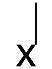 Black music symbol of G host note