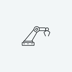 Mechanical arm vector icon illustration sign
