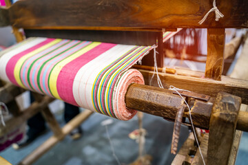 Traditional old loom made of wood