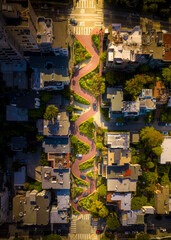 Lombard Street From Drone