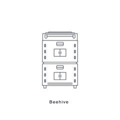 Beehive Outline  Outline Vector Illustration