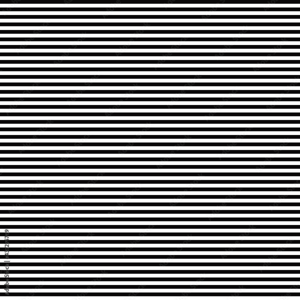 Poster Horizontal same lines pattern. Vector black and white simple strict stripes.