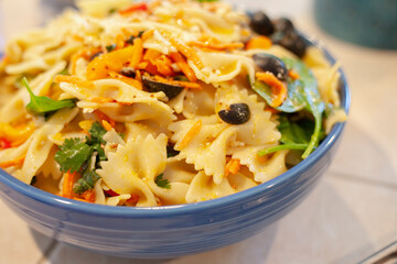 olive and vegetable pasta salad 