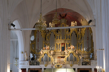 Interior with musical organ of the Konigsberg