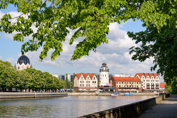 Buildings of Fishing Village in Kaliningrad,