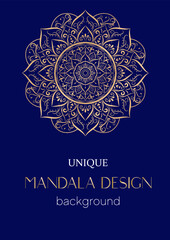 An unique mandala vector art for use. Eye catching mandala design for using in background, poster, banner or print.