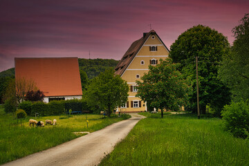 Obraz premium house on the hill