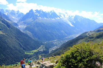 Chamonix Mont Blanc in the french Alps, Haute Savoie
