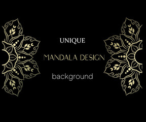 An unique mandala vector art for use. Eye catching mandala design for using in background, poster, banner or print.