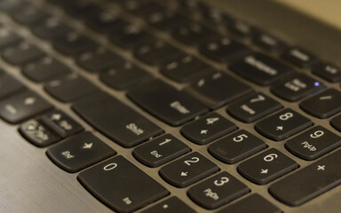 close up of a laptop keyboard
