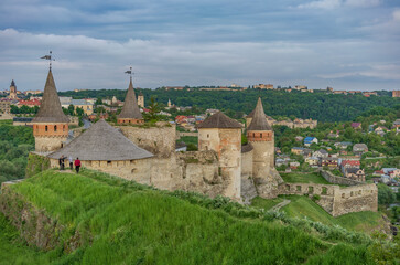 Fototapeta na wymiar View on Kamianets Podilskyi castle, Ukraine