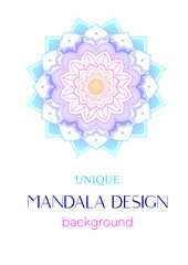 An unique mandala vector art for use. Eye catching mandala design for using in background, poster, banner or print.