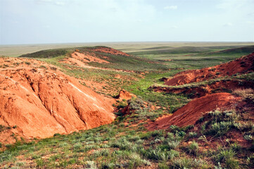 These red ancient clays of the Permian period and are 250 - 290 million years old. They're older...