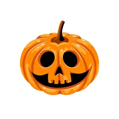 Halloween pumpkin on white background in vector EPS8