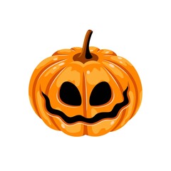 Halloween pumpkin on white background in vector EPS8