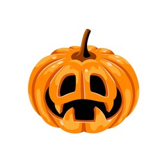 Halloween pumpkin on white background in vector EPS8