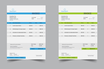 Fototapeta na wymiar web site template invoice design free template vector clean invoice creative design