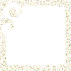 Gold Glitter Stars. Luxury Shiny Confetti.