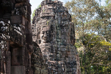 Naklejka premium Kambodscha. Teil der Tempelanlage von Angkor Wat. Detailansicht eines etwas abseits gelegenen Tempels.
