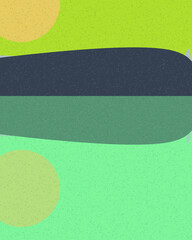 Geometric landscape generative art poster illustration