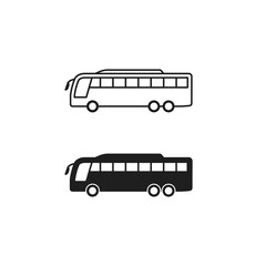 Bus icon flat vector illustration