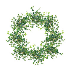 green ivy leaves wreath 