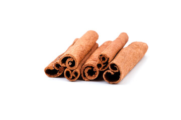 Cinnamon sticks, isolated on white background
