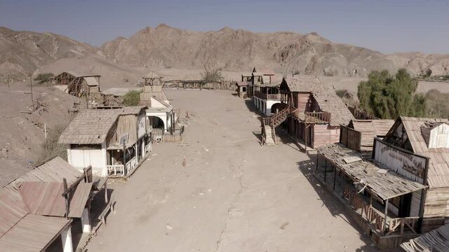 Wild west Town Aerial view
Drone footage over Western town with desert mountains in the background, Eilat israel

