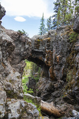 Natural Bridge at Yellowstone National Park, Wyoming, USA
