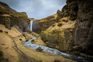 view of a river in Iceland during Autumn