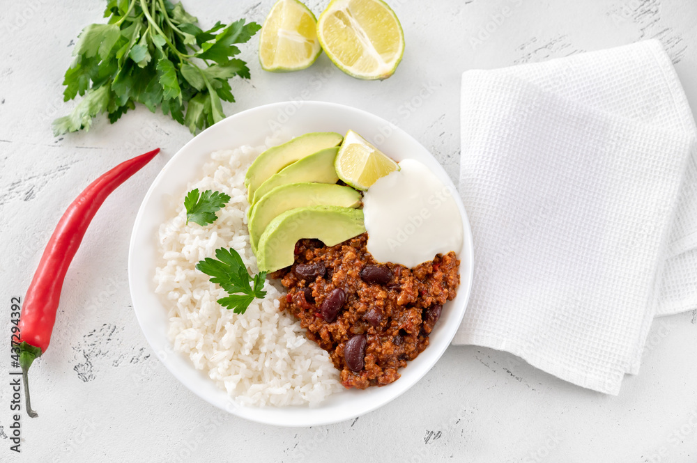 Canvas Prints bowl of chili con carne